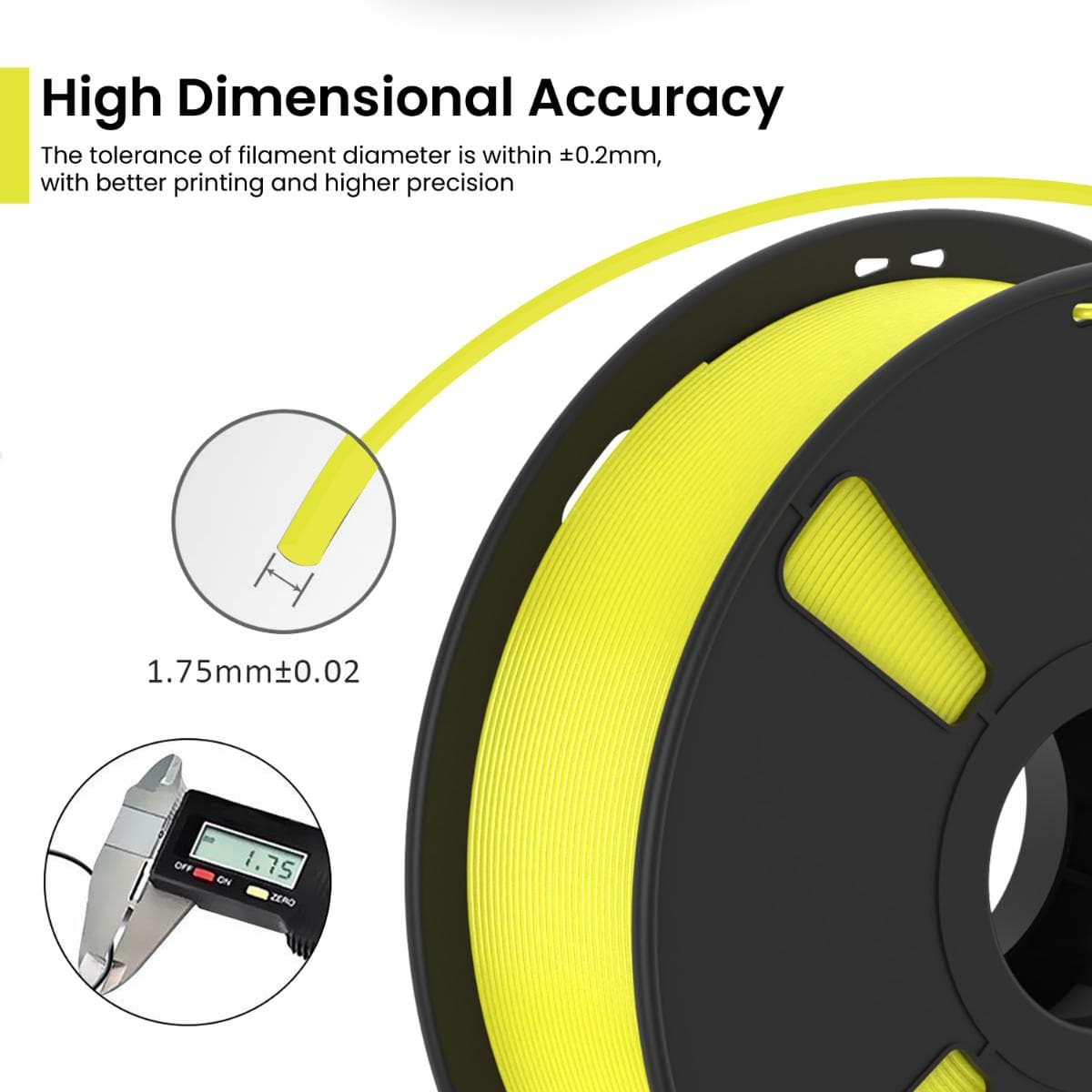Lemon Yellow PLA+ 3D Printer Filament - image 3