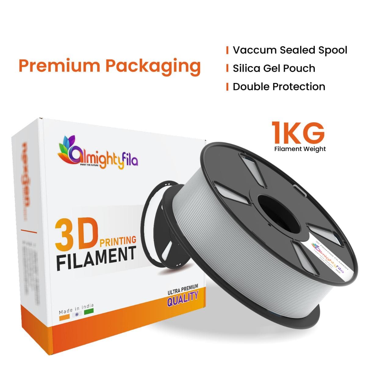 Light Grey PLA+ 3D Printer Filament - image 4
