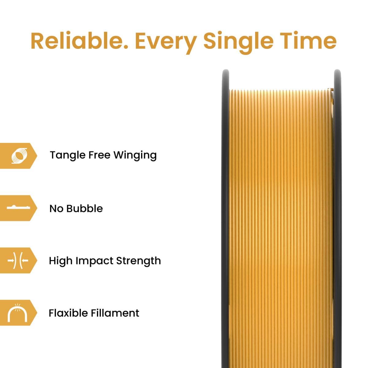 Gold PLA+ 3D Printer Filament - image 2