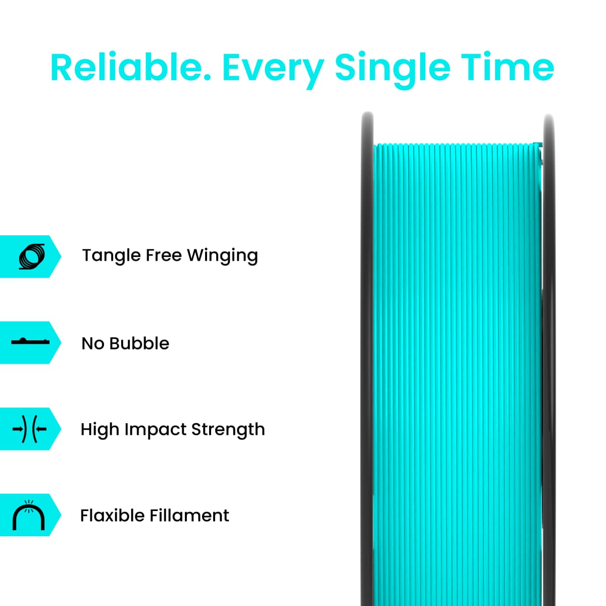 Cyan PLA+ 3D Printer Filament - image 2