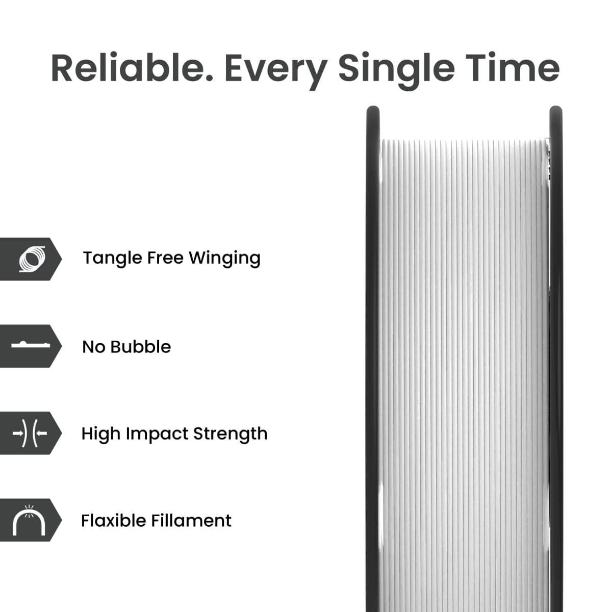 White PLA Matte 3D Printer Filament - image 2