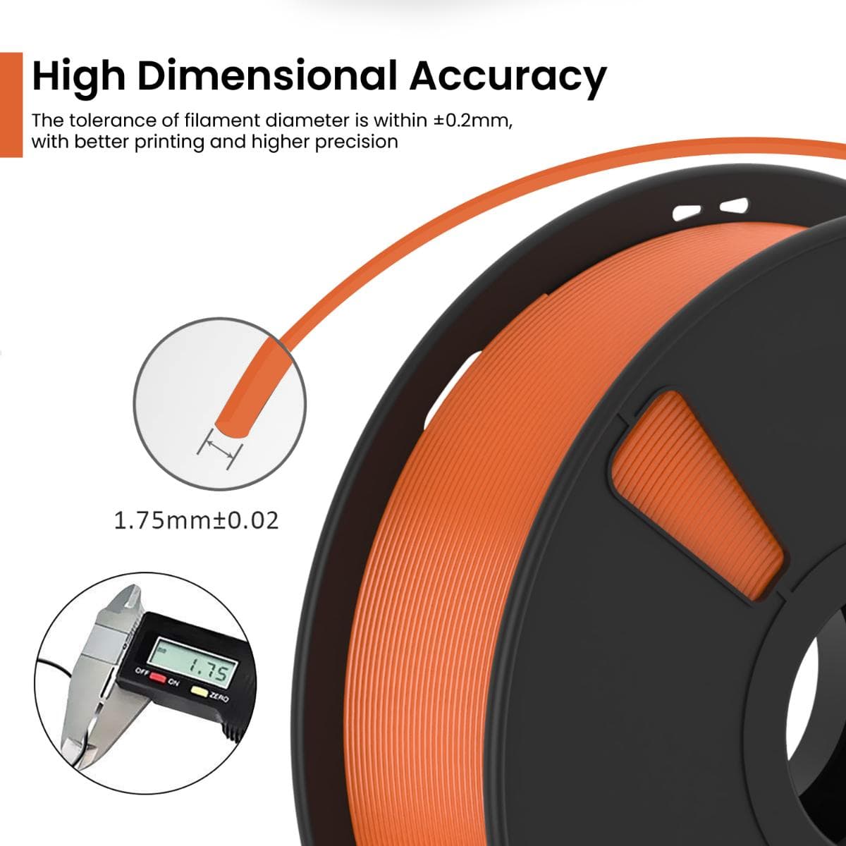 Orange PLA Matte 3D Printer Filament - image 3