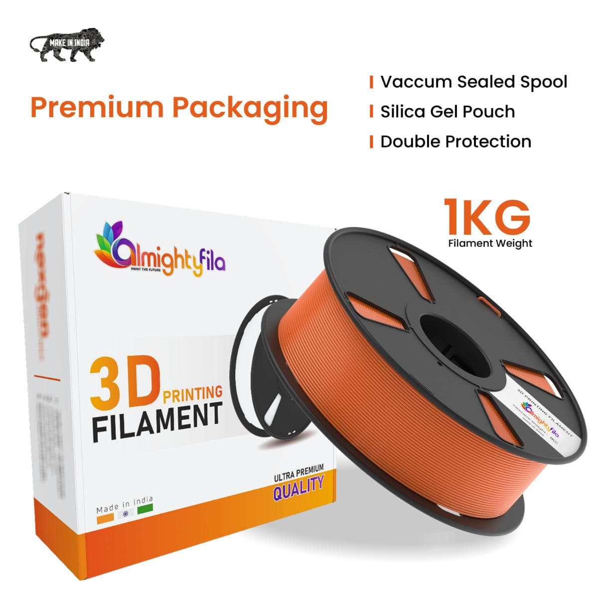 Orange PLA Matte 3D Printer Filament - image 4