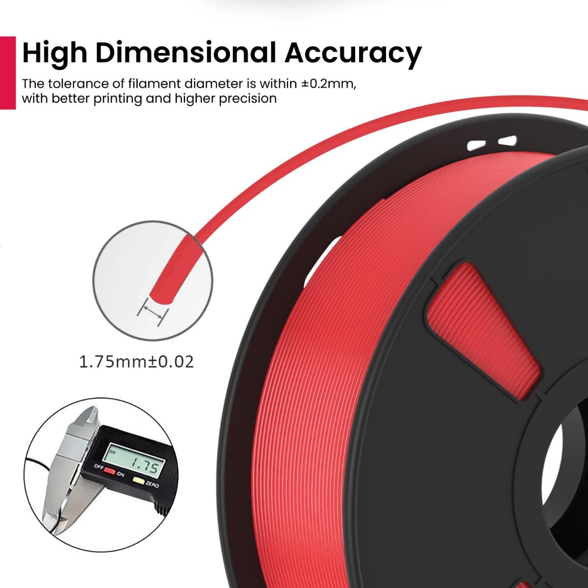 Red PLA Matte 3D Printer Filament - image 3