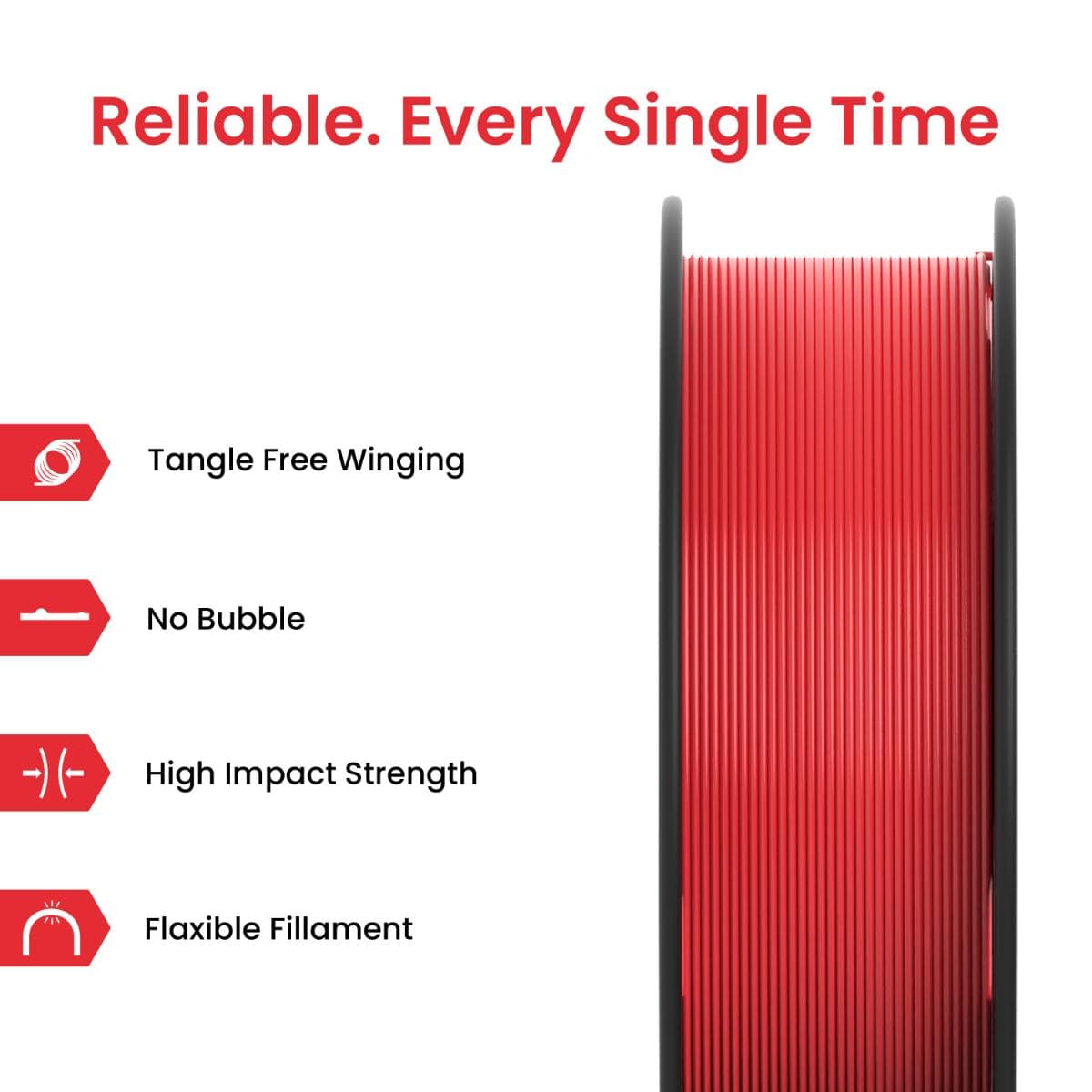 Red PLA Matte 3D Printer Filament - image 2