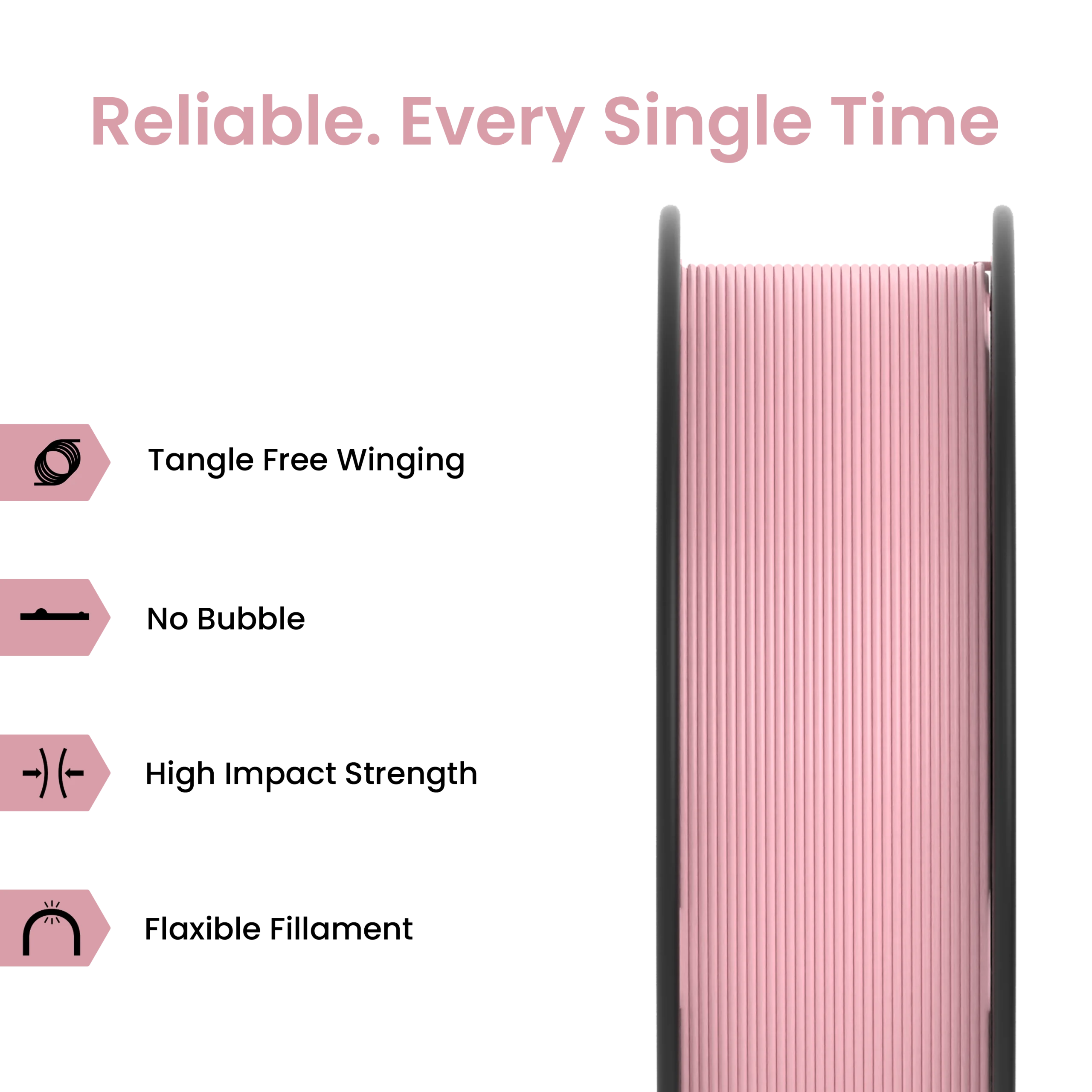 Flamingo Pink PLA Matte 3D Printer Filament - image 2