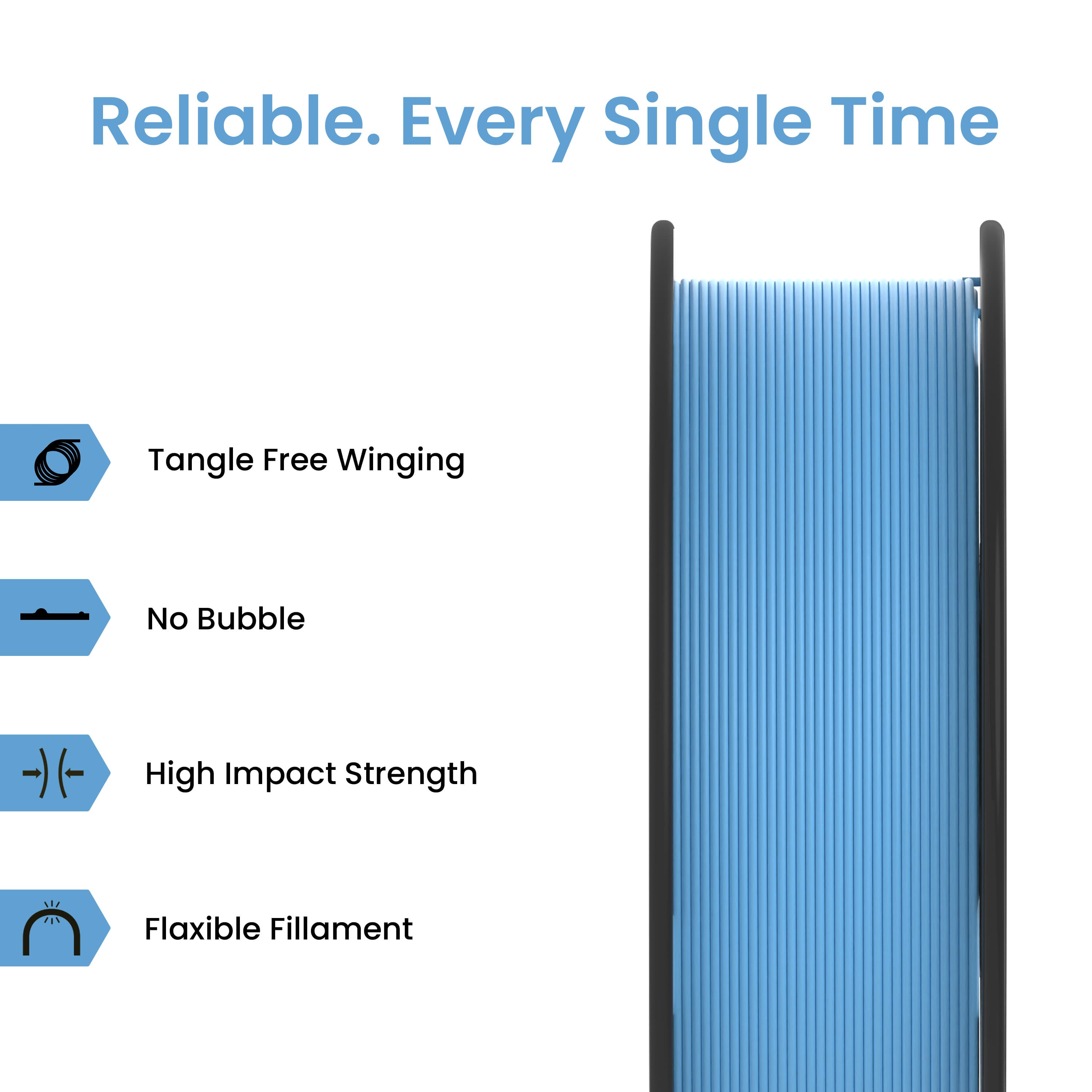 Sky Blue PLA Matte 3D Printer Filament - image 2