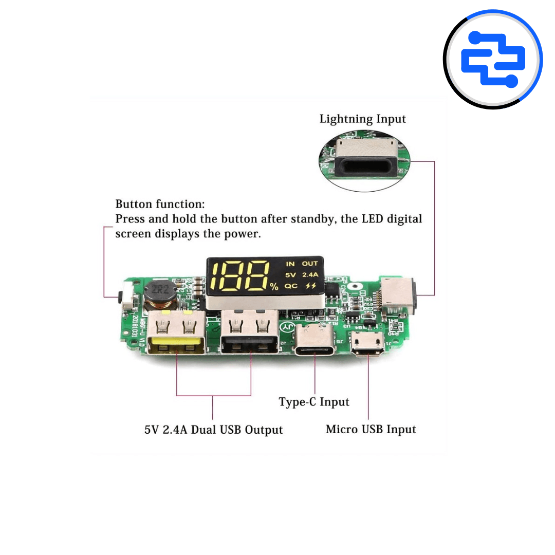 Thumbnail 3 for Power Bank Charging Module with Display