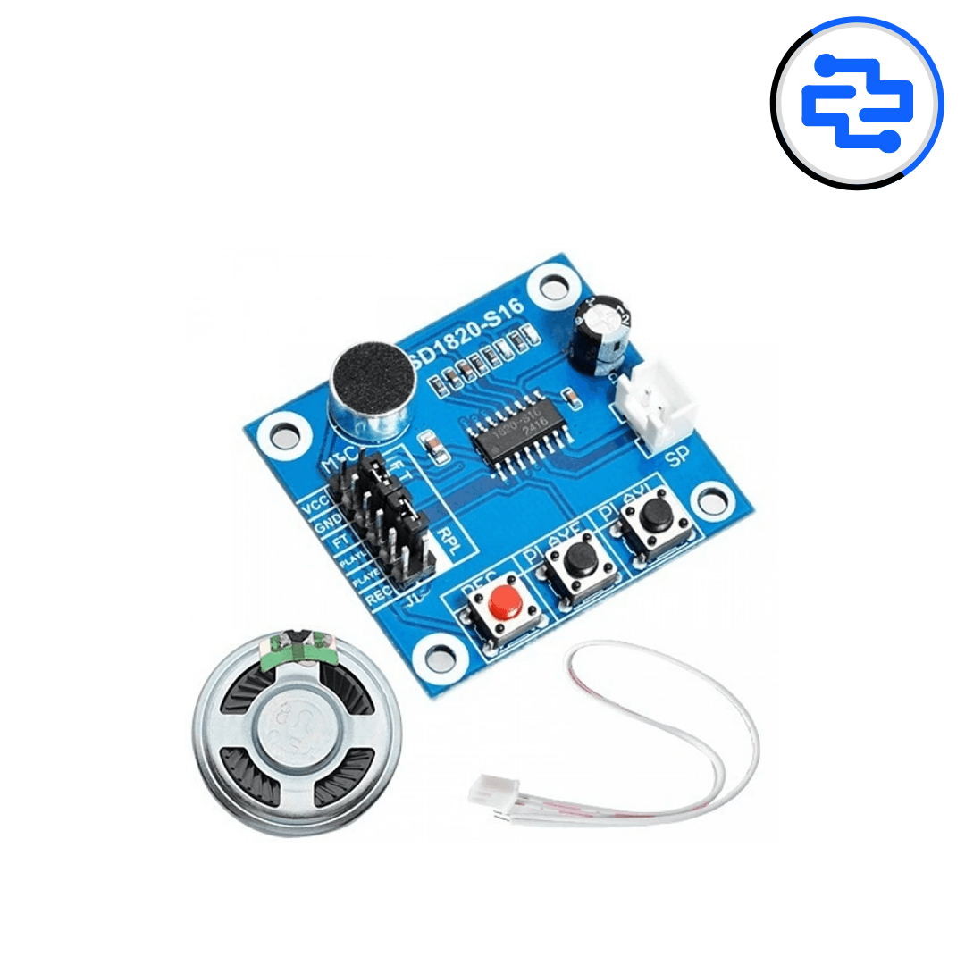 Thumbnail 1 for ISD1820 Voice Recording Module With Mic and Loud Speaker